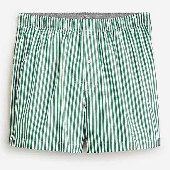 J crew patterned boxers jungle green stripes - Picture 1 of 2
